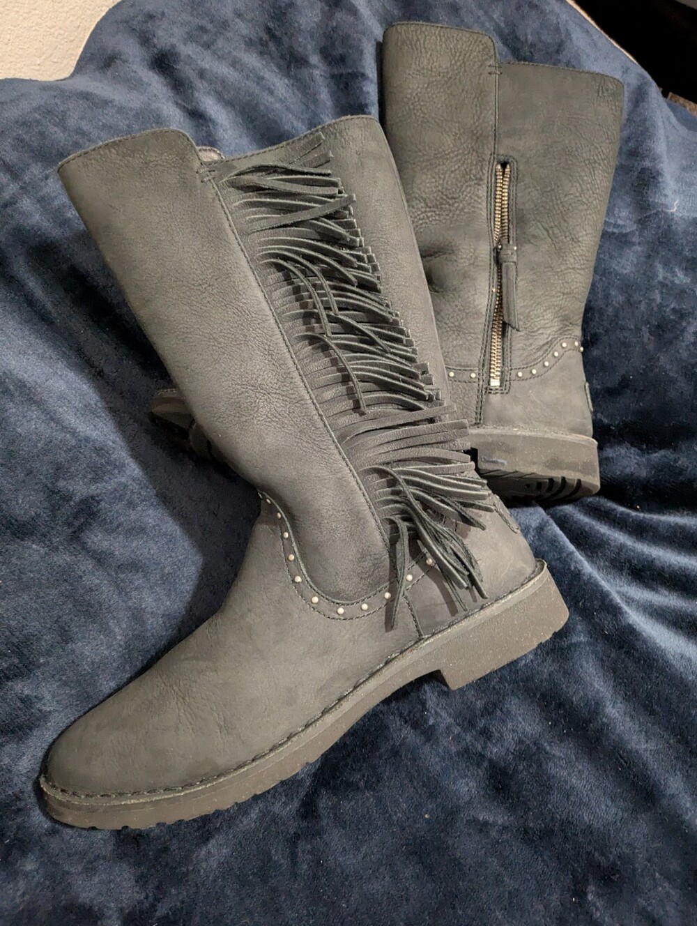 UGG Black Fringe Women's Boots